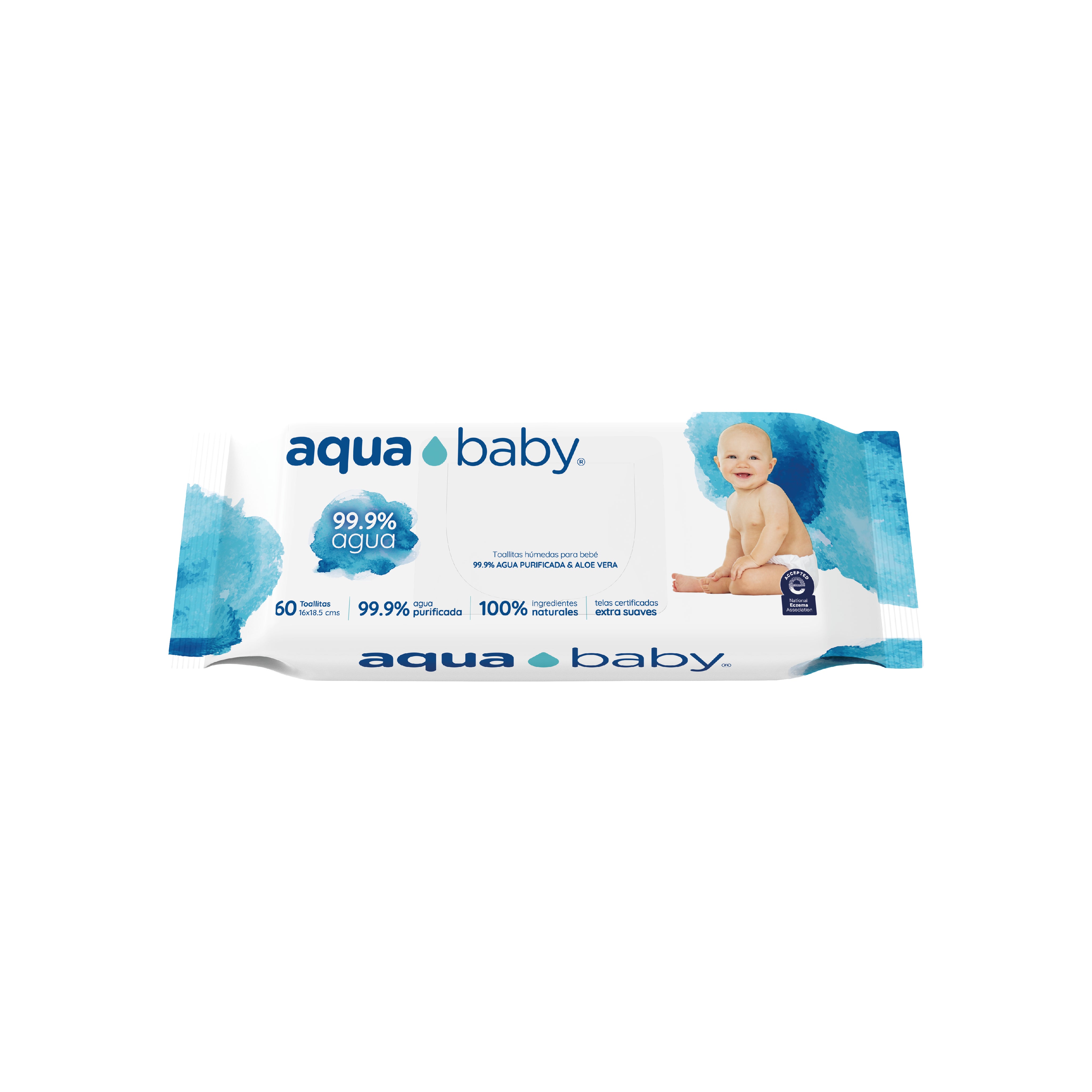 Aqua Baby 4 Bolsas de 60 Toallitas Húmedas